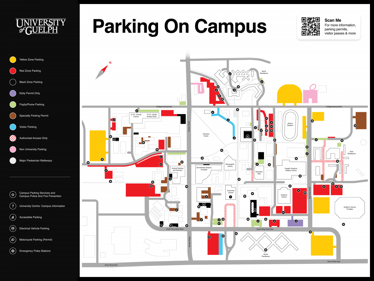 Printable Campus Parking Map | Campus Parking Services